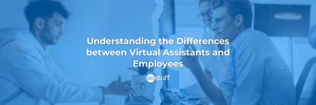 Illustration comparing Virtual Assistant and Employee roles: Understanding the Differences.